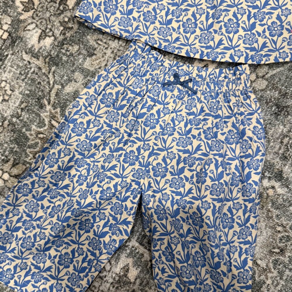 NWT Pink Chicken Girls Summer Cotton Blouse and Pant Set 3/6M - Picture 6 of 8